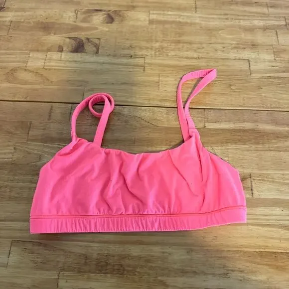 SKIMS Fits Everybody Scoop Neckline Bralette Bra Neon Pink Size Small - Picture 2 of 4